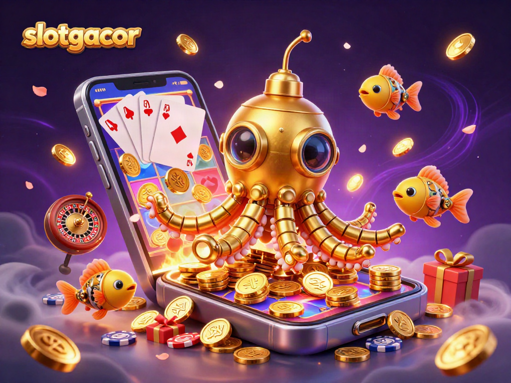 Engage in thrilling gameplay with slotgacor as golden kraken and mechanical fish unveil exciting slot adventures.